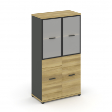 Concept Шкаф 1 широкая секция, 4 ниши CN.STS-412 RMB A Дуб Винченцо/Антрацит/Металл Антрацит/Сатин 8