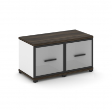 Concept Шкаф 2 узкие секции, 1 ниша CN.STU-123 RMB B Дуб Мали/Белый Бриллиант/Металл Черный/Сатин 83