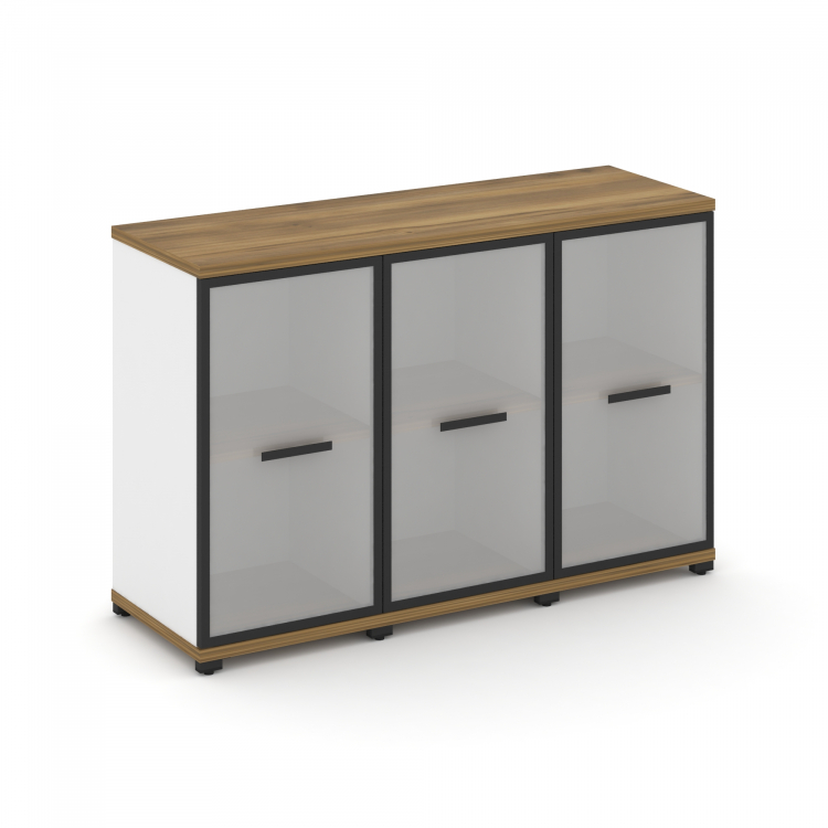 Concept Шкаф 3 узкие секции, 2 ниши CN.STU-233 RMB B Сандал Янтарный/Белый Бриллиант/Металл Черный/С