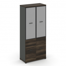 Concept Шкаф 1 широкая секция, 5 ниш CN.STS-512 RMB A Дуб Мали/Антрацит/Металл Антрацит/Сатин 836*42