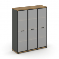 Concept Шкаф 3 узкие секции, 4 ниши CN.STU-436 RMB A Сандал Янтарный/Антрацит/Металл Антрацит/Сатин