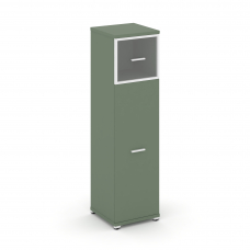 Concept Шкаф 1 узкая секция, 4 ниши CN.STU-414 RPW W Кобо/Металл Белый/Прозрачный 420*420*1554