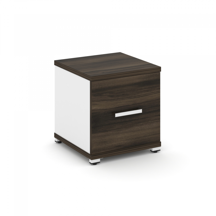 Concept Шкаф 1 узкая секция, 1 ниша CN.STU-113 W Дуб Мали/Белый Бриллиант/Металл Белый 420*420*450