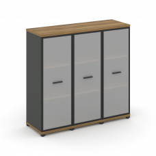 Concept Шкаф 3 узкие секции, 3 ниши CN.STU-336 RPB A Сандал Янтарный/Антрацит/Металл Антрацит/Прозра