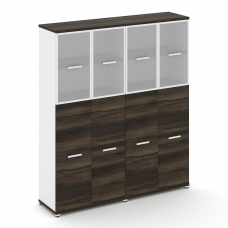 Concept Шкаф 2 широкие секции, 5 ниш CN.STS-525 RMW W Дуб Мали/Белый Бриллиант/Металл Белый/Сатин 16