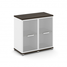 Concept Шкаф 2 узкие секции, 2 ниши CN.STU-223 RMW W Дуб Мали/Белый Бриллиант/Металл Белый/Сатин 836