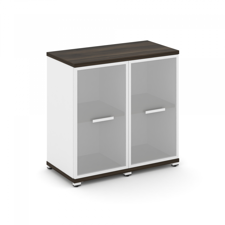 Concept Шкаф 2 узкие секции, 2 ниши CN.STU-223 RMW W Дуб Мали/Белый Бриллиант/Металл Белый/Сатин 836