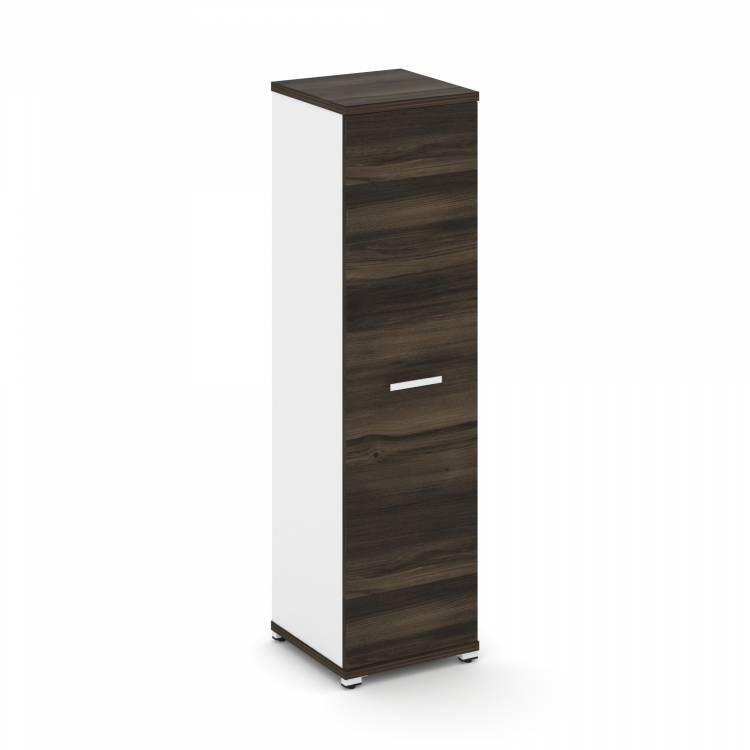 Concept Шкаф 1 узкая секция, 4 ниши CN.STU-416 W Дуб Мали/Белый Бриллиант/Металл Белый 420*420*1554