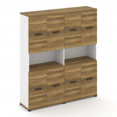 Concept Шкаф 2 широкие секции, 5 ниш CN.STS-523 B Сандал Янтарный/Белый Бриллиант/Металл Черный 1668