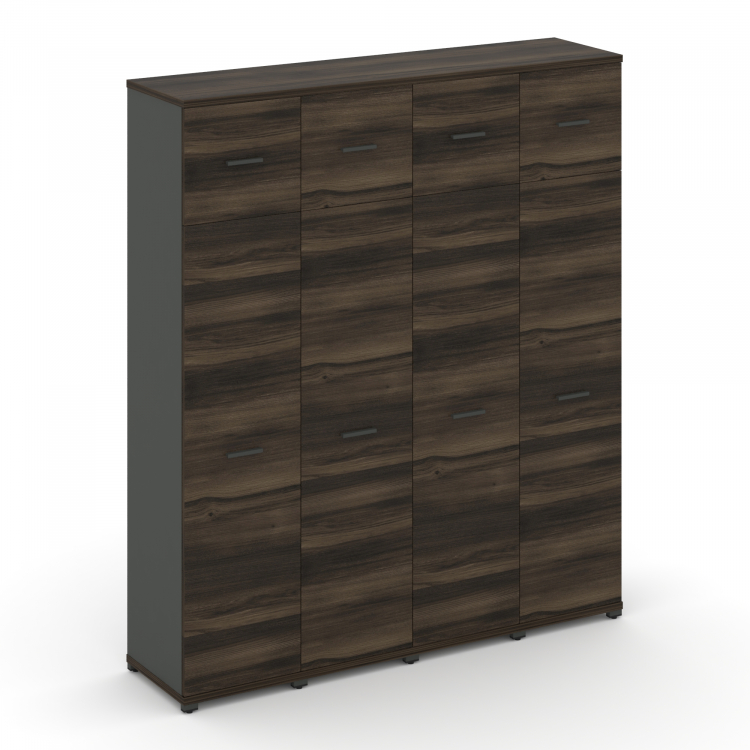 Concept Шкаф 4 узкие секции, 5 ниш CN.STU-547 A Дуб Мали/Антрацит/Металл Антрацит 1668*420*1922