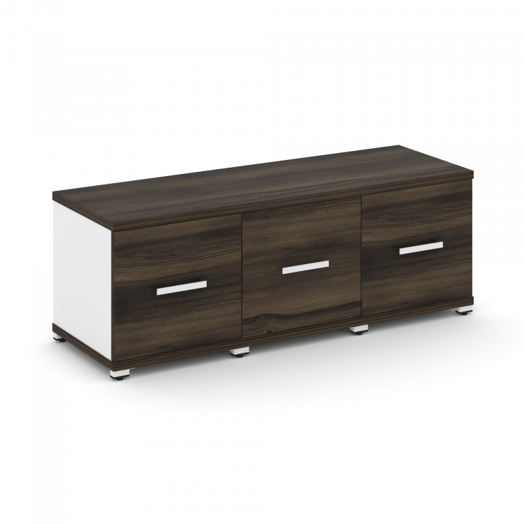 Concept Шкаф 3 узкие секции, 1 ниша CN.STU-133 W Дуб Мали/Белый Бриллиант/Металл Белый 1252*420*450