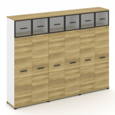 Concept Шкаф 3 широкие секции, 5 ниш CN.STS-537 RPB B Дуб Винченцо/Белый Бриллиант/Металл Черный/Про