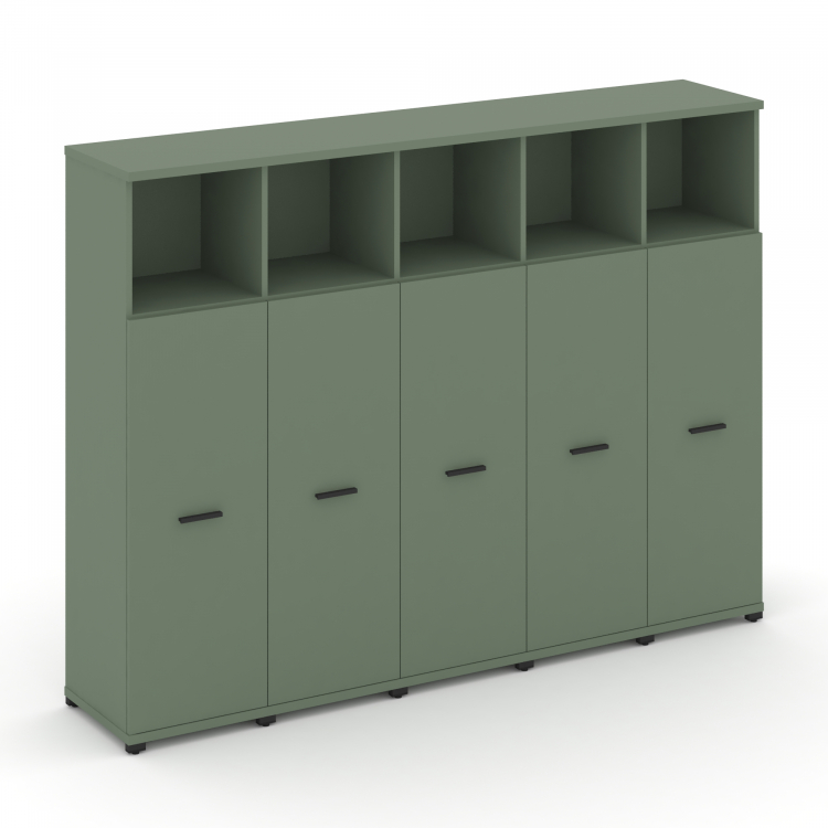 Concept Шкаф 5 узких секций, 4 ниши CN.STU-453 B Кобо/Металл Черный 2084*420*1554