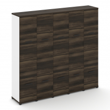 Concept Шкаф 5 узких секций, 5 ниш CN.STU-552 B Дуб Мали/Белый Бриллиант/Металл Черный 2084*420*1922