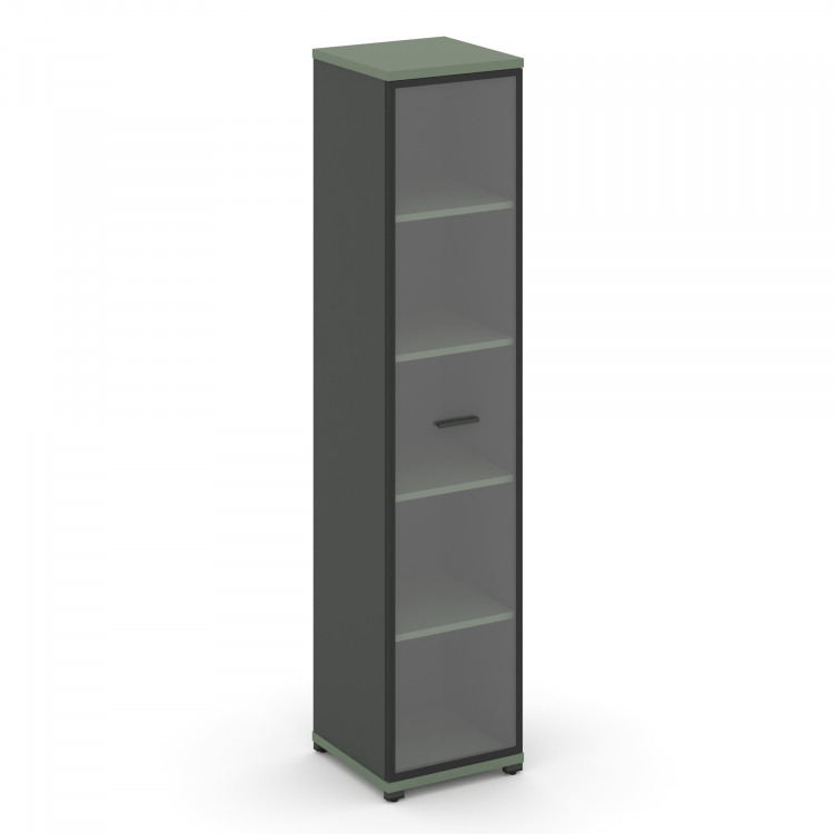 Concept Шкаф 1 узкая секция, 5 ниш CN.STU-518 RPB A Кобо/Антрацит/Металл Антрацит/Прозрачный 420*420