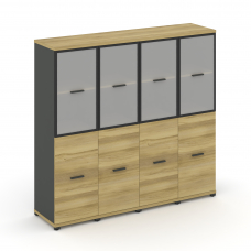 Concept Шкаф 4 узкие секции, 4 ниши CN.STU-442 RMB A Дуб Винченцо/Антрацит/Металл Антрацит/Сатин 16