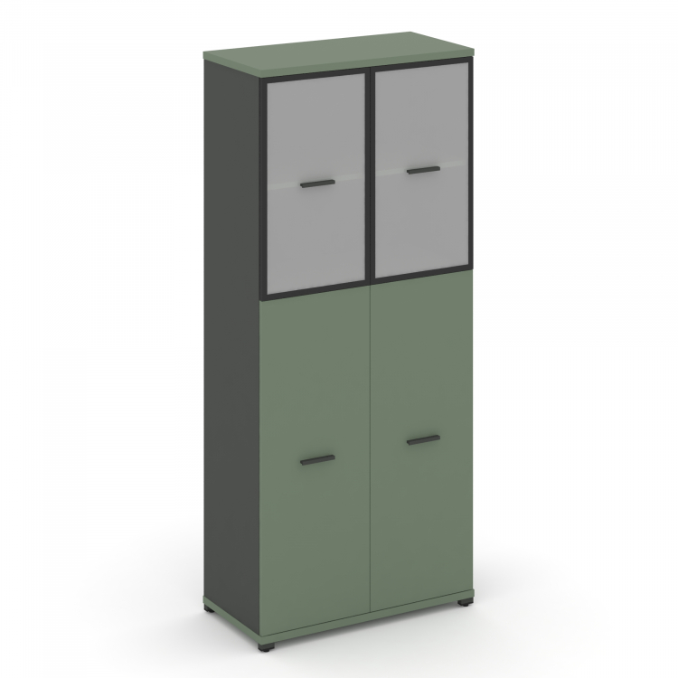 Concept Шкаф 1 широкая секция, 5 ниш CN.STS-515 RMB A Кобо/Антрацит/Металл Антрацит/Сатин 836*420*19