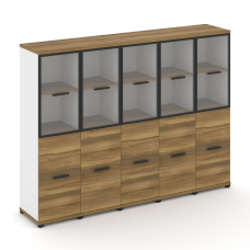 Concept Шкаф 5 узких секций, 4 ниши CN.STU-452 RPB B Сандал Янтарный/Белый Бриллиант/Металл Черный/П