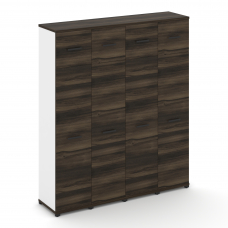 Concept Шкаф 4 узкие секции, 5 ниш CN.STU-547 B Дуб Мали/Белый Бриллиант/Металл Черный 1668*420*1922