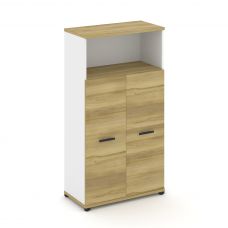 Concept Шкаф 1 широкая секция, 4 ниши CN.STS-413 B Дуб Винченцо/Белый Бриллиант/Металл Черный 836*42