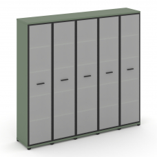 Concept Шкаф 5 узких секций, 5 ниш CN.STU-558 RMB B Кобо/Металл Черный/Сатин 2084*420*1922