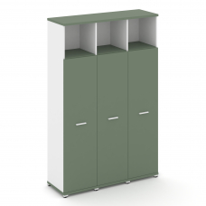 Concept Шкаф 3 узкие секции, 5 ниш CN.STU-536 W Кобо/Белый Бриллиант/Металл Белый 1252*420*1922