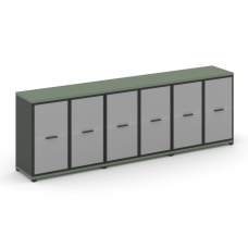 Concept Шкаф 3 широкие секции, 2 ниши CN.STS-233 RMB A Кобо/Антрацит/Металл Антрацит/Сатин 2500*420*