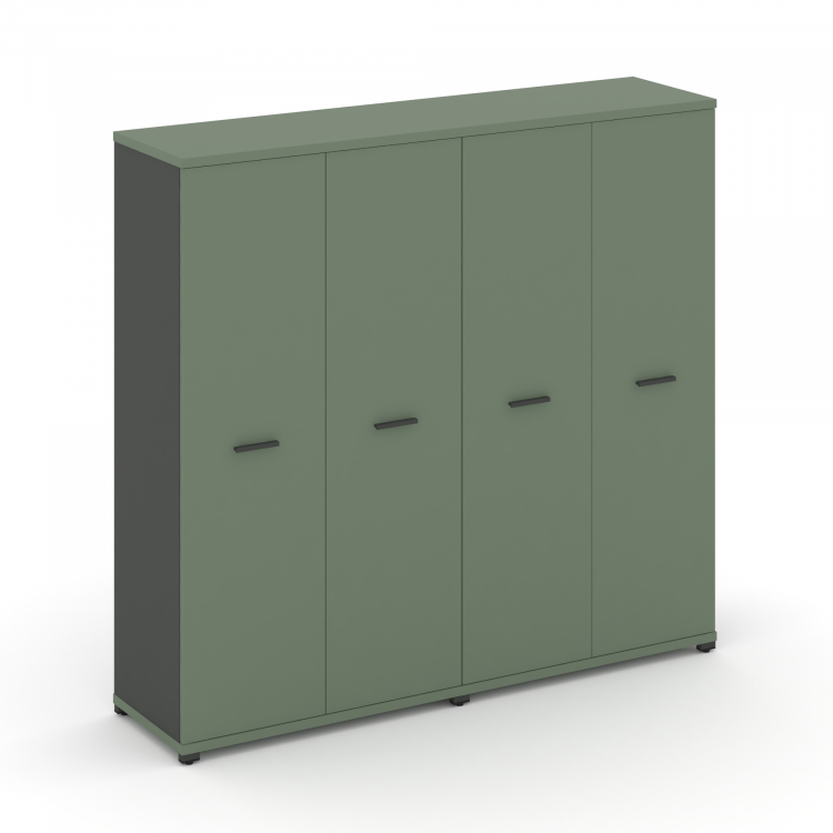 Concept Шкаф 2 широкие секции, 4 ниши CN.STS-426 A Кобо/Антрацит/Металл Антрацит 1668*420*1554