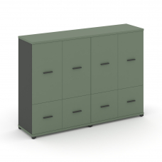 Concept Шкаф 2 широкие секции, 3 ниши CN.STS-322 A Кобо/Антрацит/Металл Антрацит 1668*420*1186