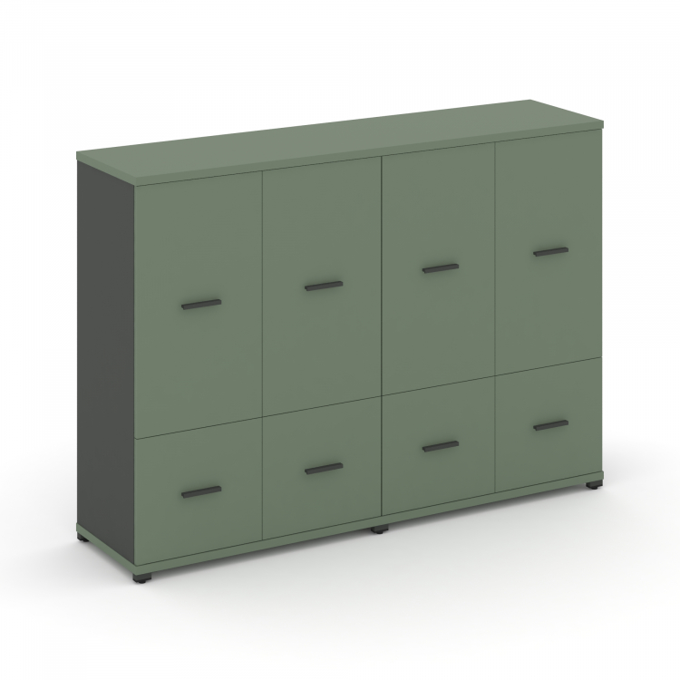 Concept Шкаф 2 широкие секции, 3 ниши CN.STS-322 A Кобо/Антрацит/Металл Антрацит 1668*420*1186