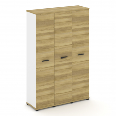 Concept Шкаф 3 узкие секции, 5 ниш CN.STU-538 B Дуб Винченцо/Белый Бриллиант/Металл Черный 1252*420*