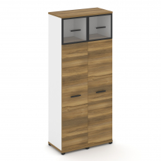 Concept Шкаф 2 узкие секции, 5 ниш CN.STU-527 RPB B Сандал Янтарный/Белый Бриллиант/Металл Черный/Пр