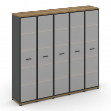 Concept Шкаф 5 узких секций, 5 ниш CN.STU-558 RMB A Сандал Янтарный/Антрацит/Металл Антрацит/Сатин 2