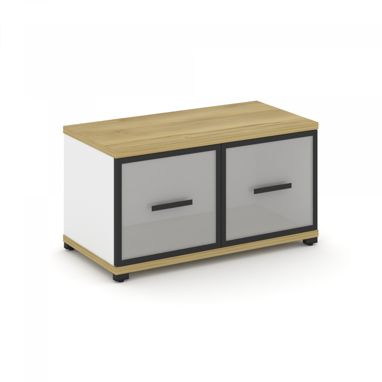 Concept Шкаф 1 широкая секция, 1 ниша CN.STS-113 RMB B Дуб Винченцо/Белый Бриллиант/Металл Черный/Са