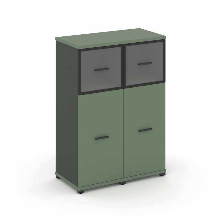 Concept Шкаф 2 узкие секции, 3 ниши CN.STU-324 RPB A Кобо/Антрацит/Металл Антрацит/Прозрачный 836*42