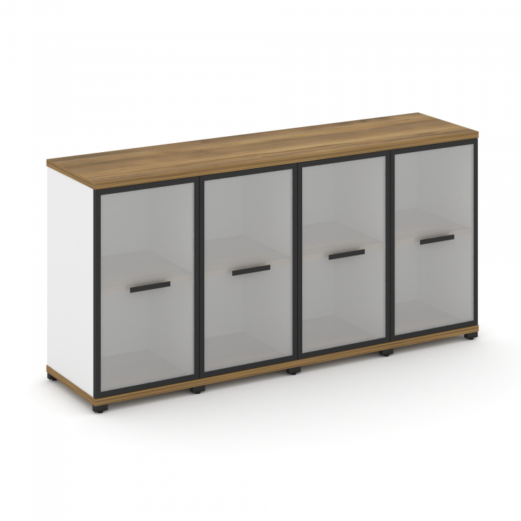 Concept Шкаф 4 узкие секции, 2 ниши CN.STU-243 RMB B Сандал Янтарный/Белый Бриллиант/Металл Черный/С