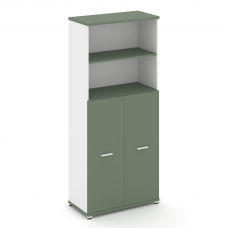 Concept Шкаф 1 широкая секция, 5 ниш CN.STS-514 W Кобо/Белый Бриллиант/Металл Белый 836*420*1922