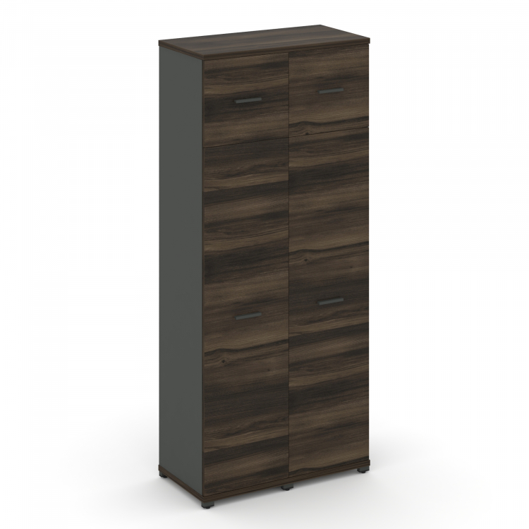 Concept Шкаф 2 узкие секции, 5 ниш CN.STU-527 A Дуб Мали/Антрацит/Металл Антрацит 836*420*1922