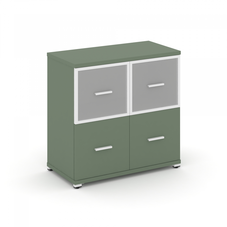 Concept Шкаф 1 широкая секция, 2 ниши CN.STS-212 RMW W Кобо/Металл Белый/Сатин 836*420*818