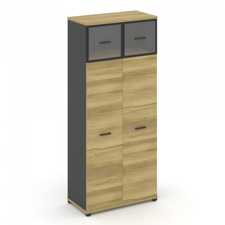 Concept Шкаф 1 широкая секция, 5 ниш CN.STS-517 RPB A Дуб Винченцо/Антрацит/Металл Антрацит/Прозрачн