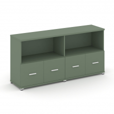 Concept Шкаф 2 широкие секции, 2 нишии CN.STS-221 W Кобо/Металл Белый 1668*420*818