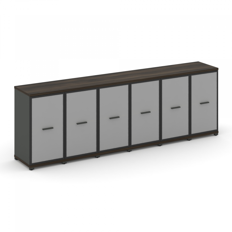 Concept Шкаф 6 узких секций, 2 ниши CN.STU-263 RMB A Дуб Мали/Антрацит/Металл Антрацит/Сатин 2500*42