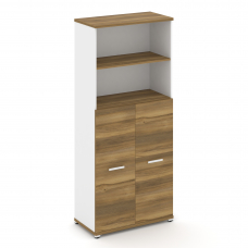 Concept Шкаф 1 широкая секция, 5 ниш CN.STS-514 W Сандал Янтарный/Белый Бриллиант/Металл Белый 836*4