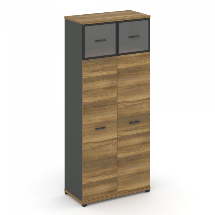 Concept Шкаф 1 широкая секция, 5 ниш CN.STS-517 RPB A Сандал Янтарный/Антрацит/Металл Антрацит/Прозр