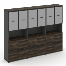 Concept Шкаф 3 широкие секции, 5 ниш CN.STS-533 RMB A Дуб Мали/Антрацит/Металл Антрацит/Сатин 2500*4