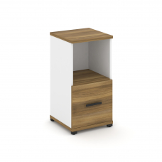 Concept Шкаф 1 узкая секция, 2 ниши CN.STU-211 B Сандал Янтарный/Белый Бриллиант/Металл Черный 420*4