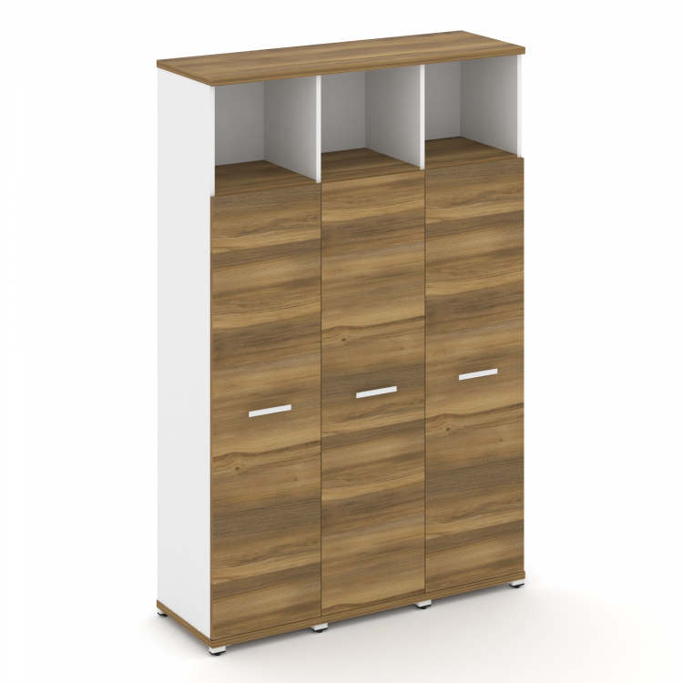 Concept Шкаф 3 узкие секции, 5 ниш CN.STU-536 W Сандал Янтарный/Белый Бриллиант/Металл Белый 1252*42