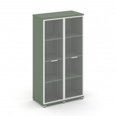 Concept Шкаф 2 узкие секции, 4 ниши CN.STU-426 RPW W Кобо/Металл Белый/Прозрачный 836*420*1554