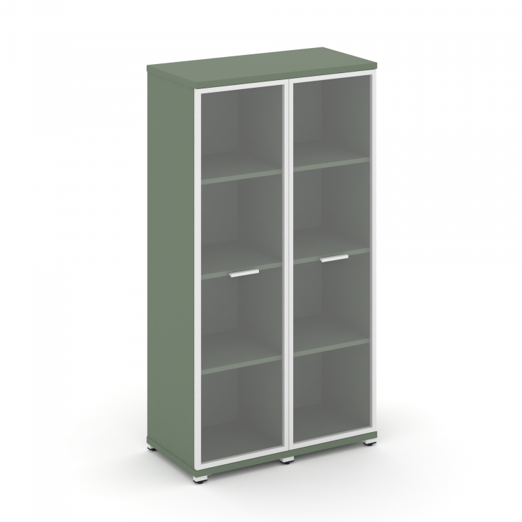 Concept Шкаф 2 узкие секции, 4 ниши CN.STU-426 RPW W Кобо/Металл Белый/Прозрачный 836*420*1554