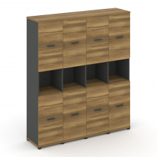 Concept Шкаф 4 узкие секции, 5 ниш CN.STU-543 A Сандал Янтарный/Антрацит/Металл Антрацит 1668*420*19